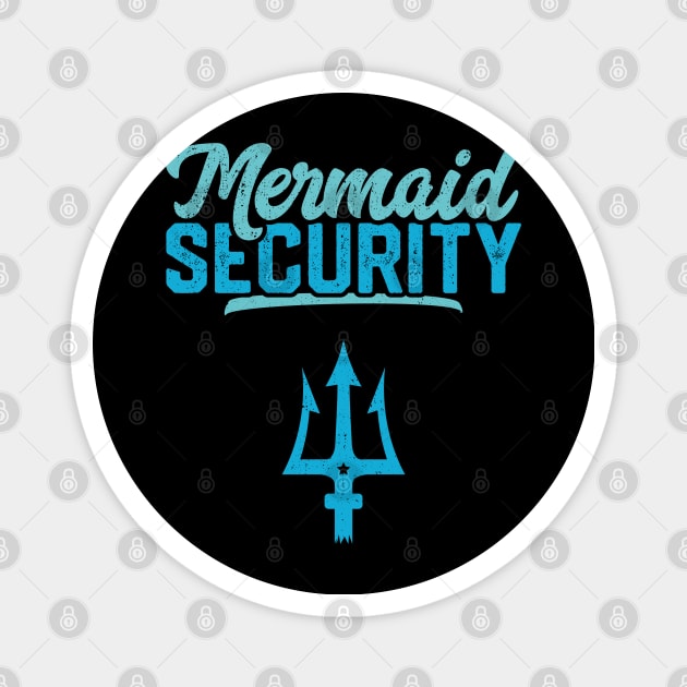 Merman Mermaid Security Swimmer Gift Funny Swimming Magnet by trendingoriginals